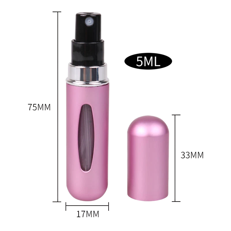 The Bottom of The Round 8ml Perfume Dispenser Bottle Is Filled with Portable Travel High-Grade Electrolytic Aluminum Spray Mini Empty Bottle Logo