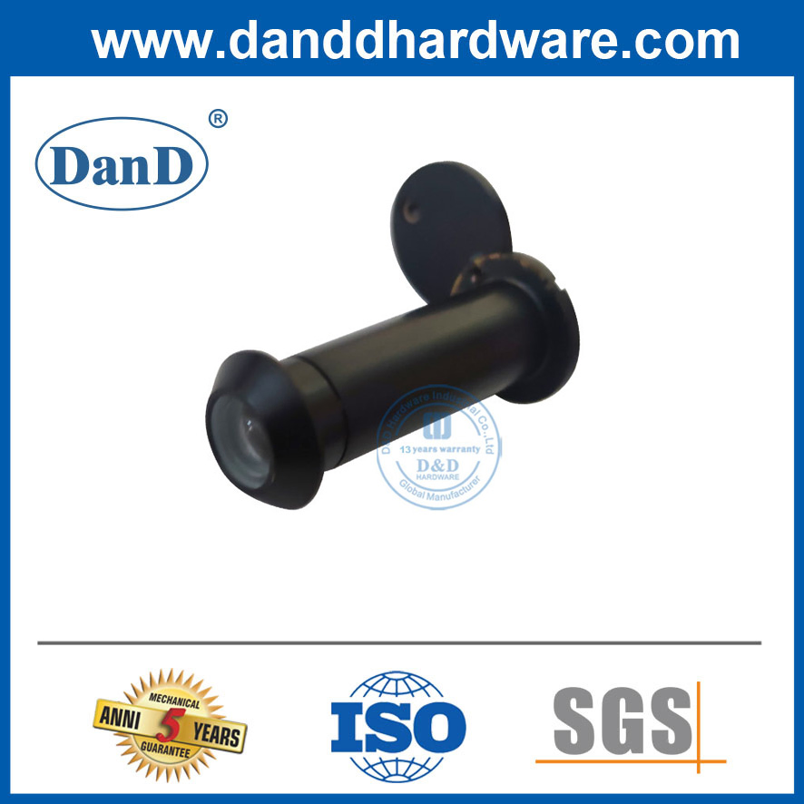 Matte Black Exterior Door Viewer Eye Peephole in Zinc Alloy