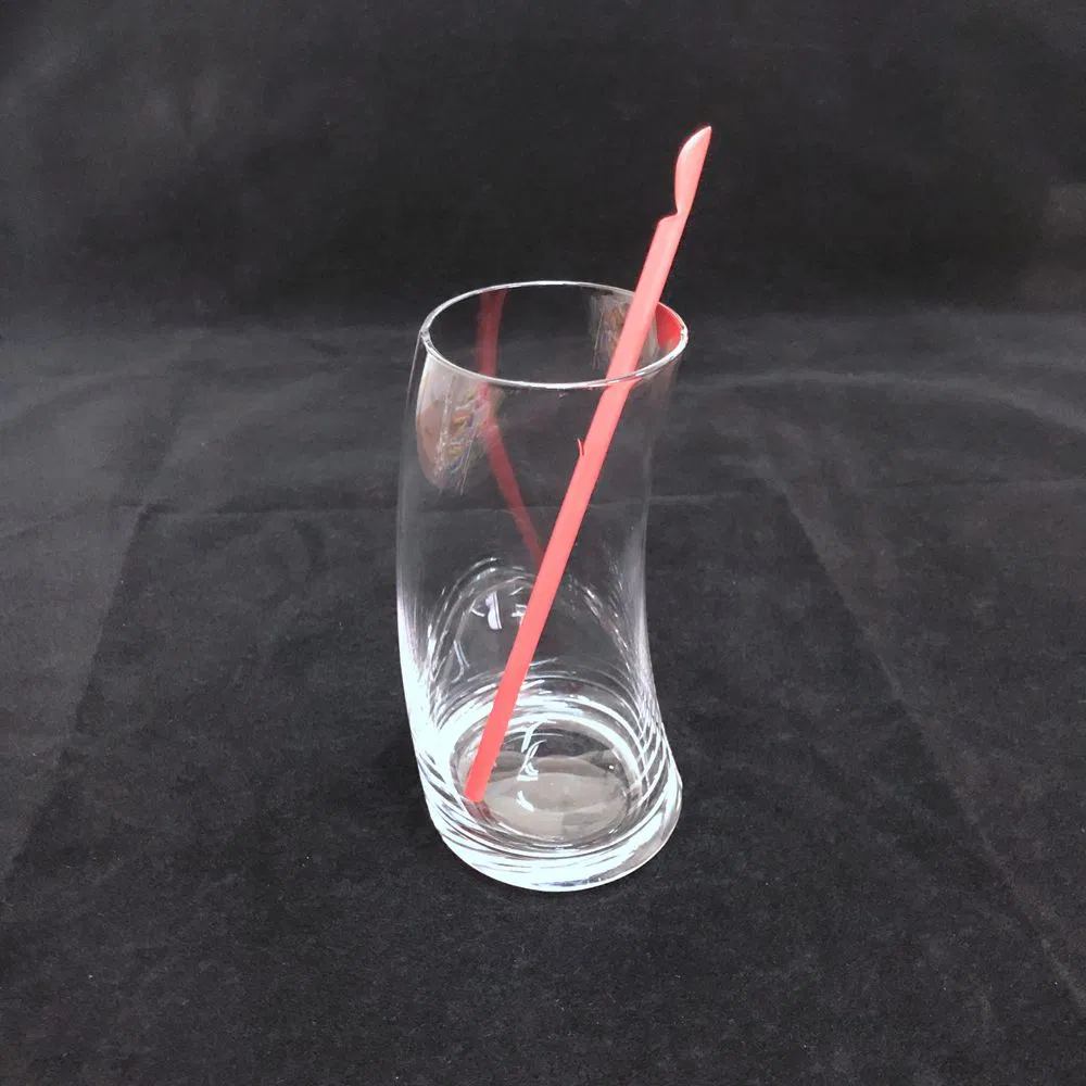 10" Unwrapped Orange Straw with Scoop for Milkshakes, Root Beer Floats
