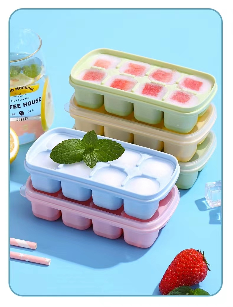 Формы для льда с крышкой, 8 ячеек, прямоугольные