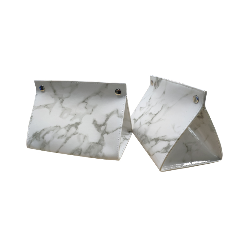 Custom Promotion Gift PU Leather Non-Woven Fabric Tissue Bag