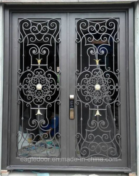 Strong Iron Grill Door Designs Hot Used Wrought Iron Door Gates (EI-018)