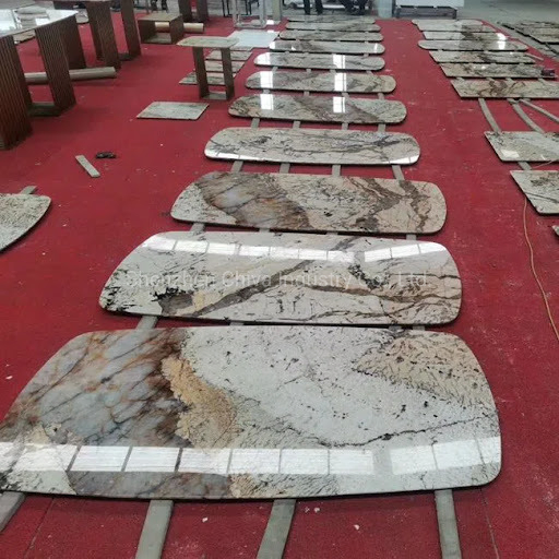 Natural Stone Marble Interior Decoration Spiral Staircase Steps Riser Tiles