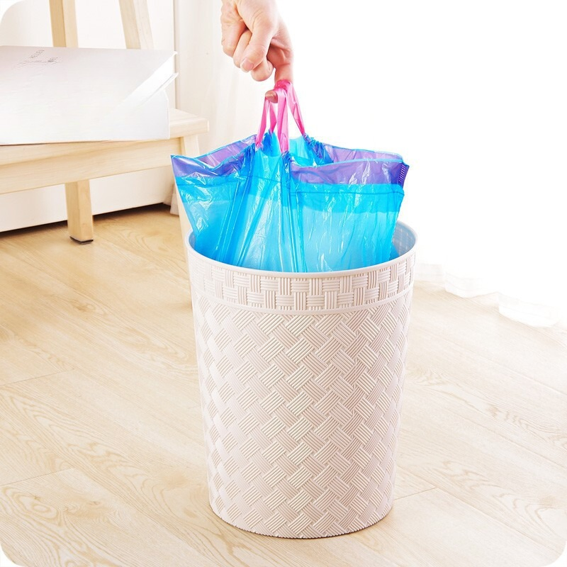 Promotional Multiple Repurchase PE 5-Roll Drawstring Household Ultra Strong Kitchen Trash Bags