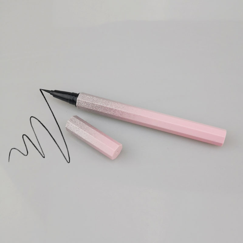 OEM Pink Star Shaped Non Halo Dyeing Waterproof Durable Dry Cool Black Eyeliner