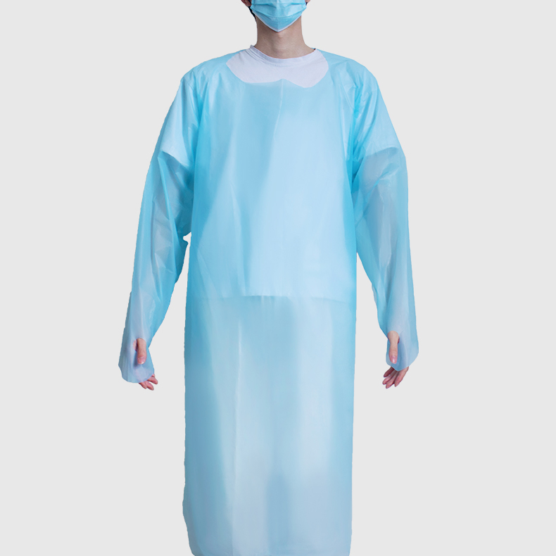 Disposable Personal Cleaning Plastic/Biodegradable Eco Plastic PE Coated Apron with Ties Embossed Surface