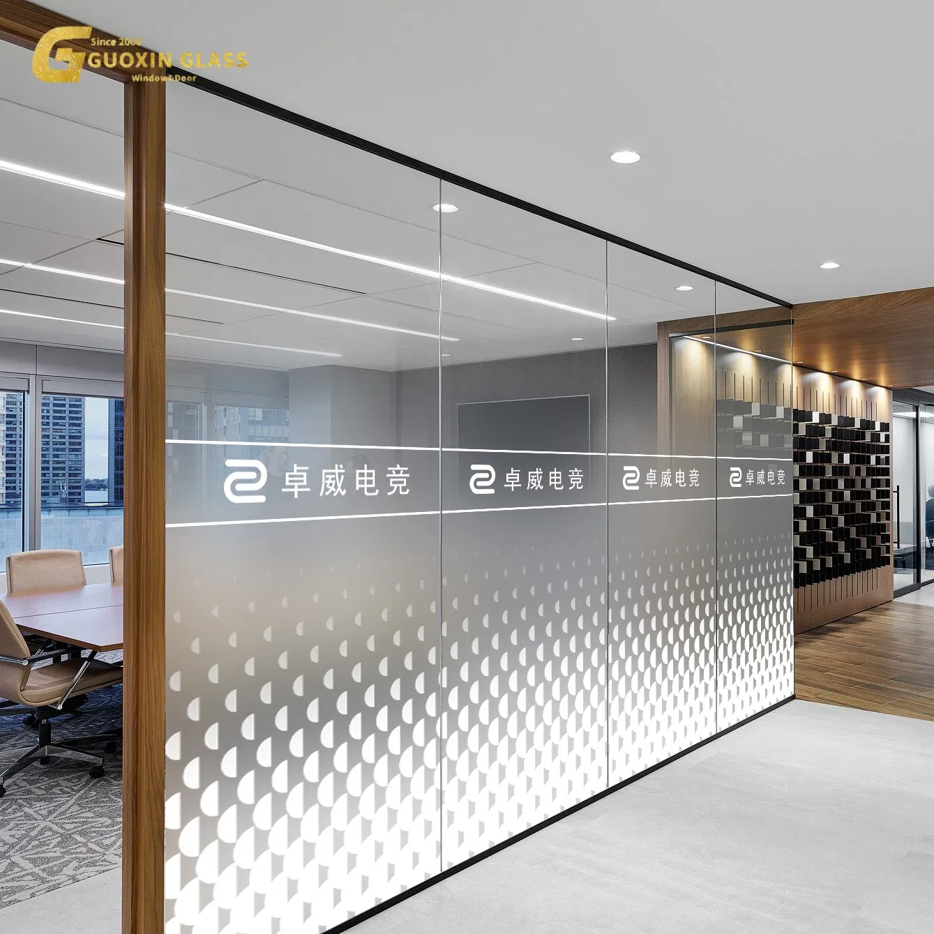 Customizable Frosted Glass Window Sheets for Building Applications