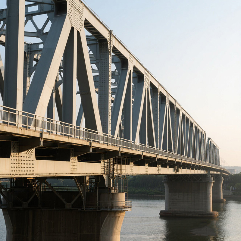 Large Span Steel Structure Bridge for Emergency Purpose Prefabricated Modern Design