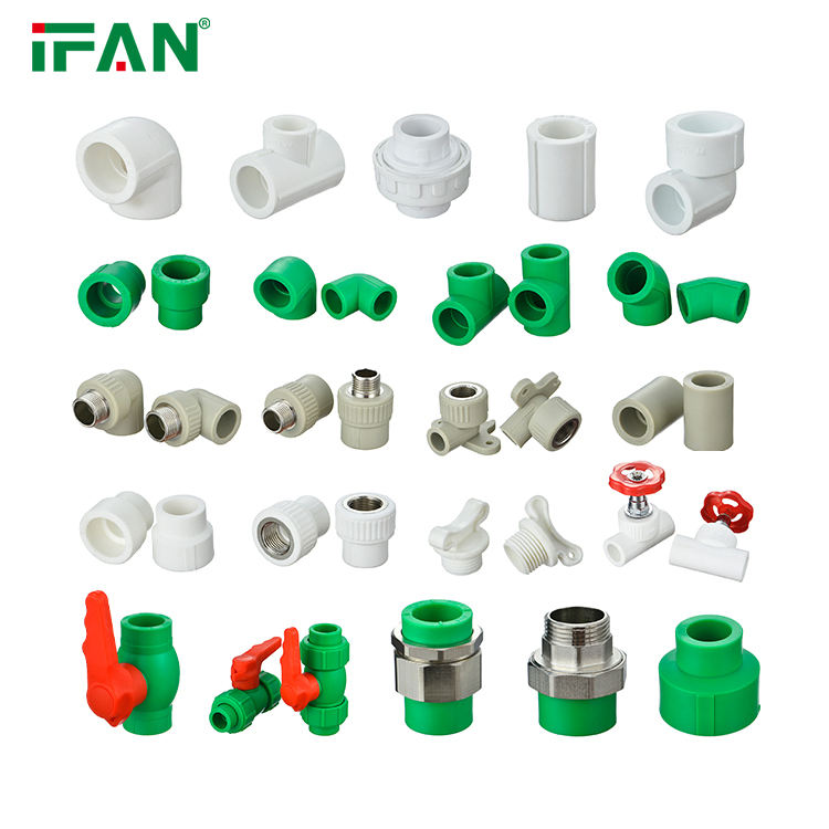 Ifan High Pressure Fitting PPR ISO 15874 PPR Pipe Fittings Durable ISO 15874 Use 20-63mm PPR Fittings