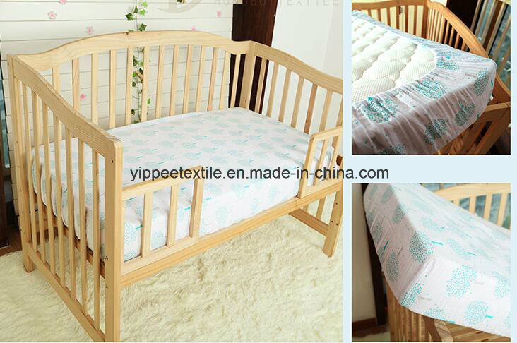 100% Cotton Muslin Crib Fitted Sheet