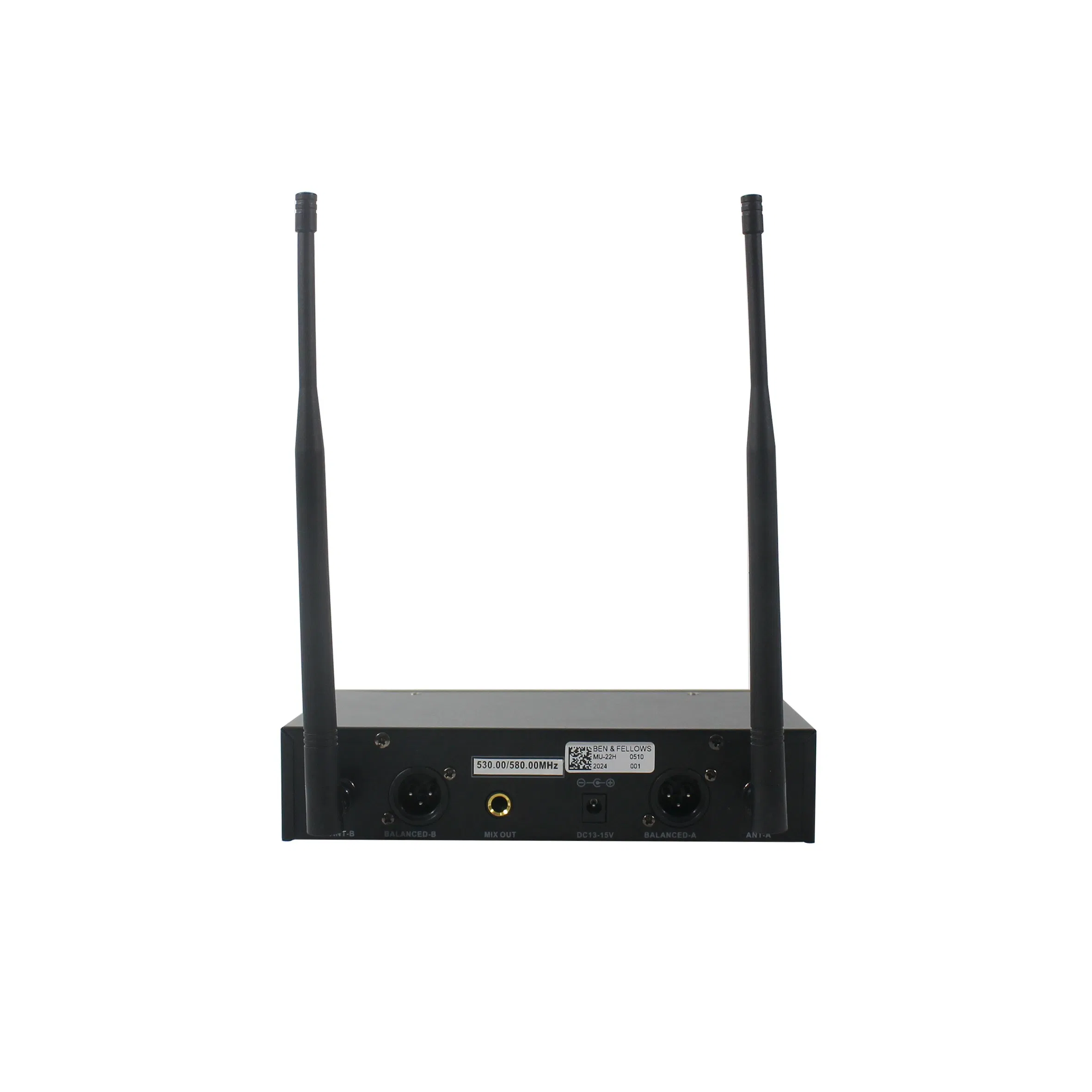 Wireless UHF Mic Dynamic 2 Channels Handheld Microphone for Teaching/ Speech/ Karaoke