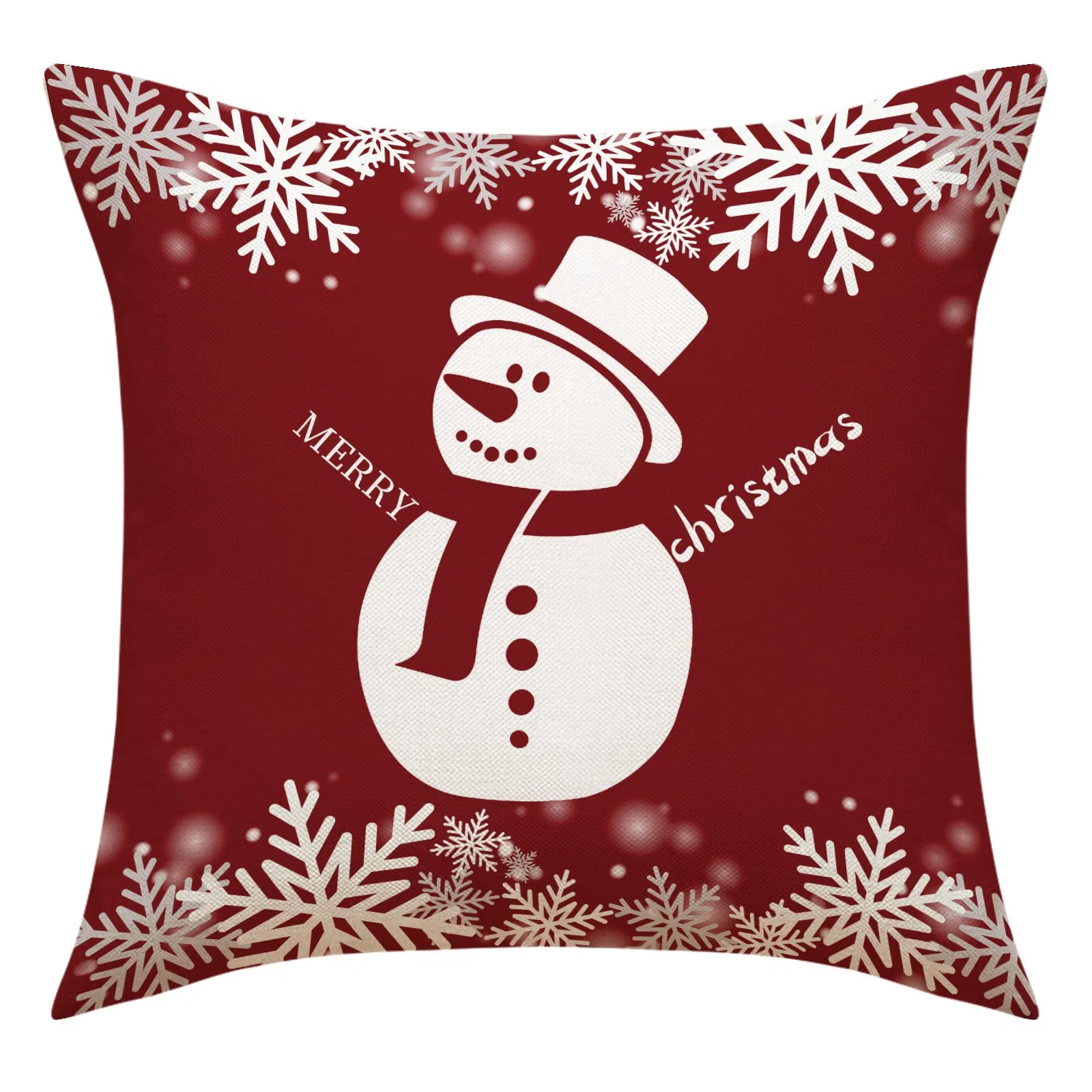 New Design Throw Pillow Covers Christmas Decoration Cotton Linen Cushion Cover