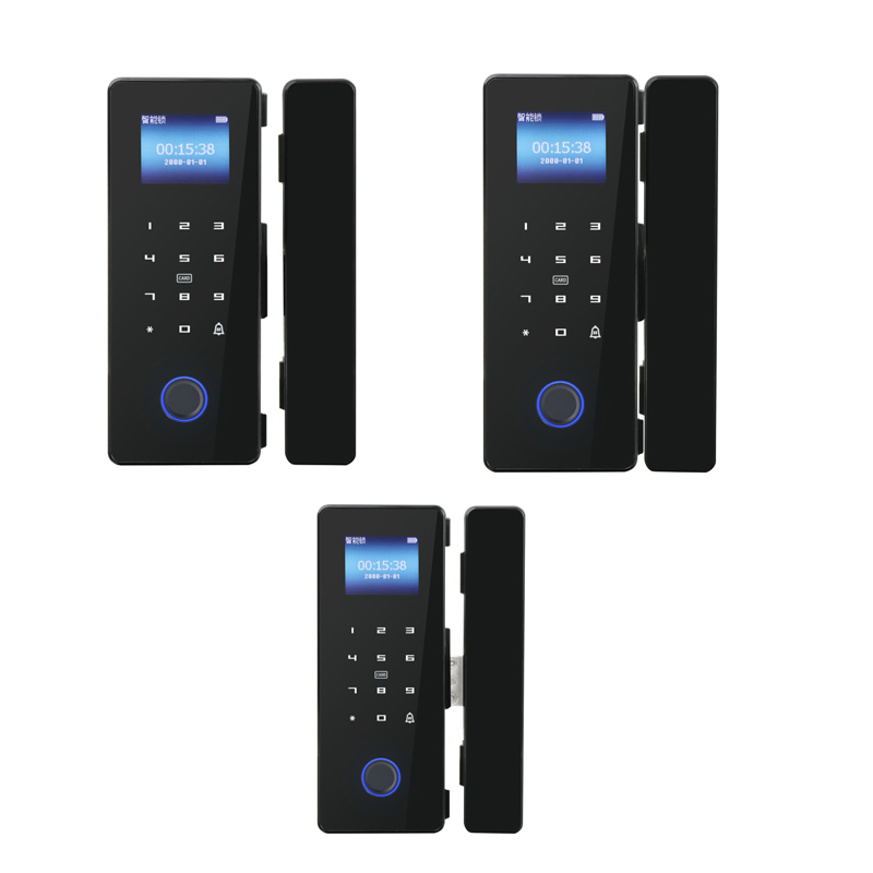 Water Proof Bluetooth Fingerprint Password Unlock Glass Door Smart Lock
