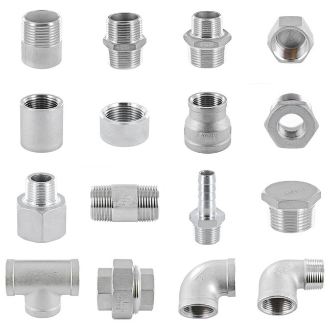 Manufacturer Hot Sales 150lbs Stainless Steel Screwed Threaded SS304/316 NPT/Bsp Male Female Casting Pipe Fittings Hex Head Bushing