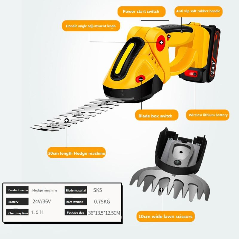 Gardengrass Trimmer Grass Shear Cordless Electrichedgetrimmer