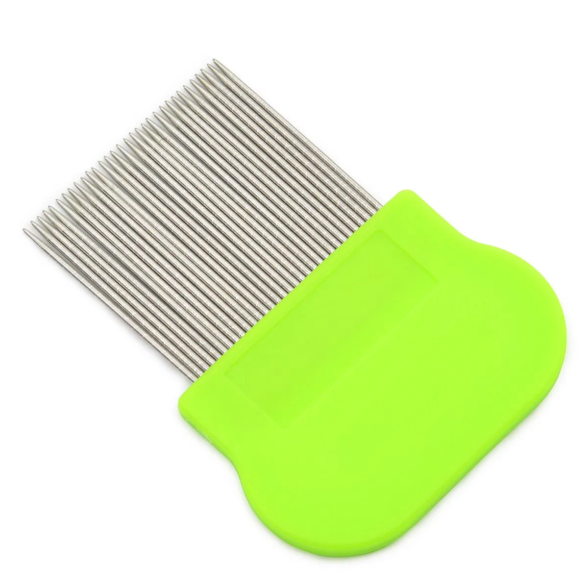 Plastic Flea Lice Comb with Stainless Steel Teeth for Head Treatment