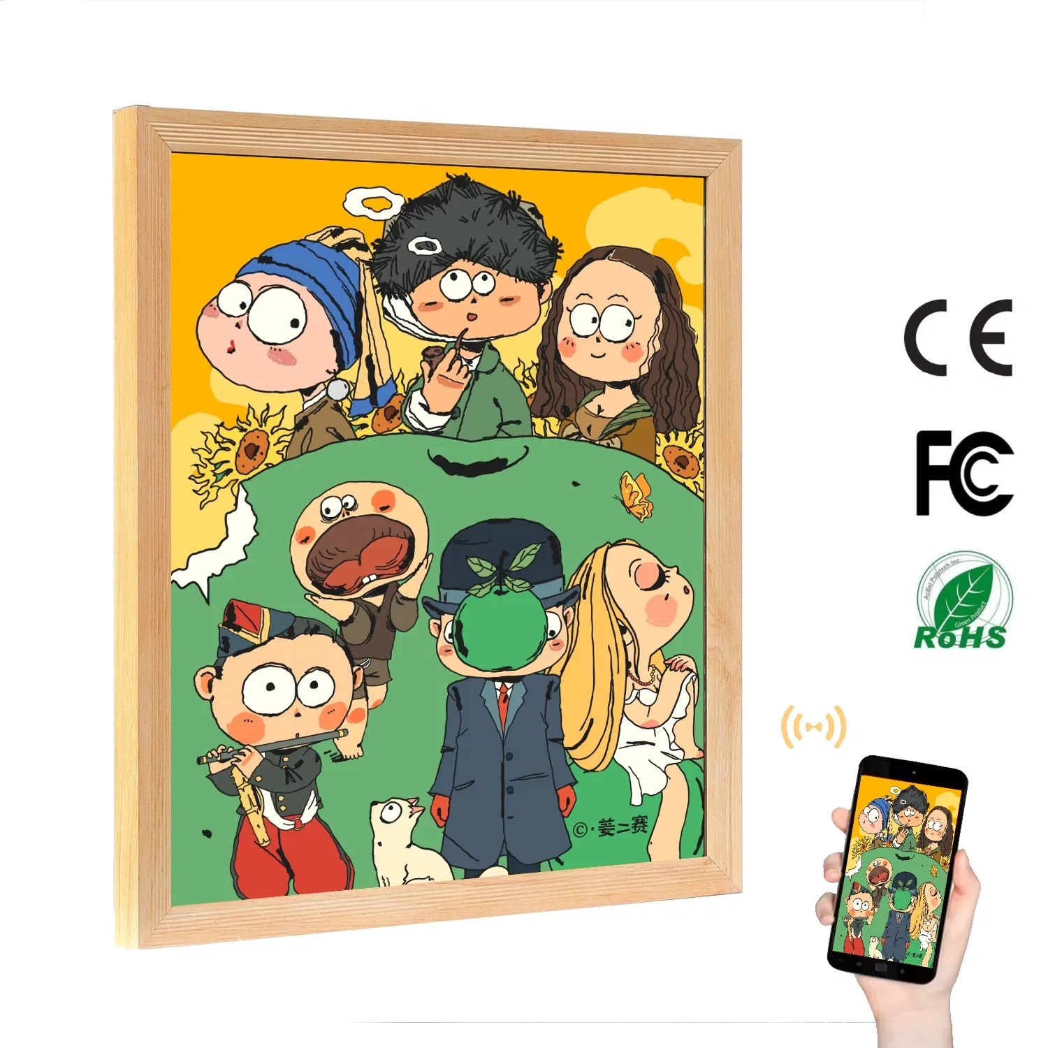 LCD Display Screen 4K Smart TV for Modern Art Galleries