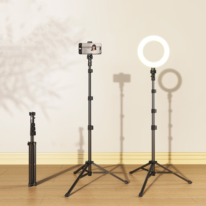 Portable Aluminum Alloy Bluetooth Selfie Tripod Stand for Live Streaming