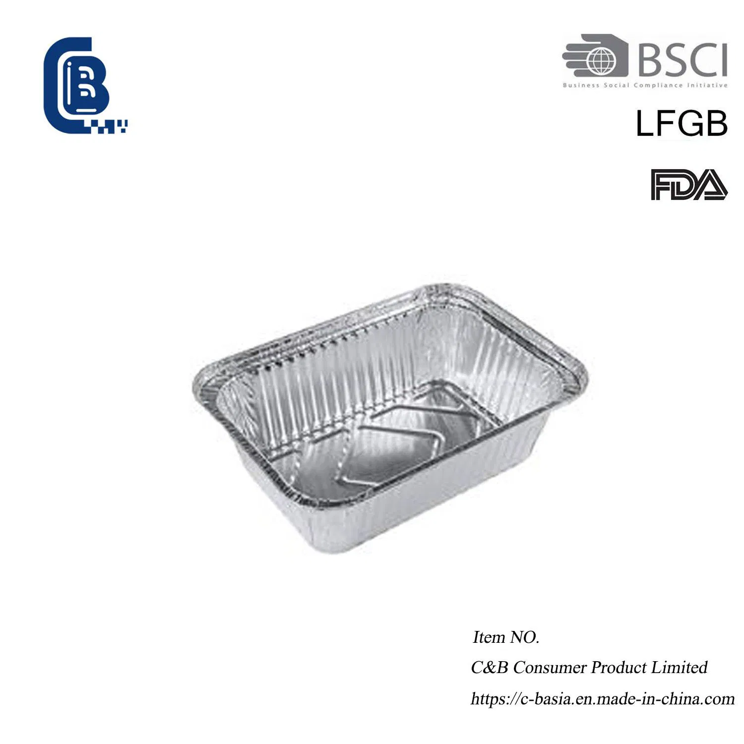 Disposable Aluminum Foil BBQ Container, Food Packaging & Storage Trays