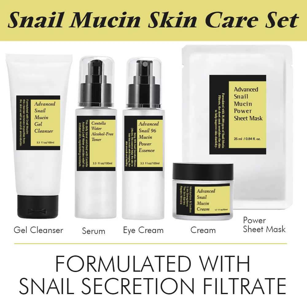 Beauty Cosmetics Skin Care Reduce Fine Lines Wrinkles Snail Mucin Skin Care Set