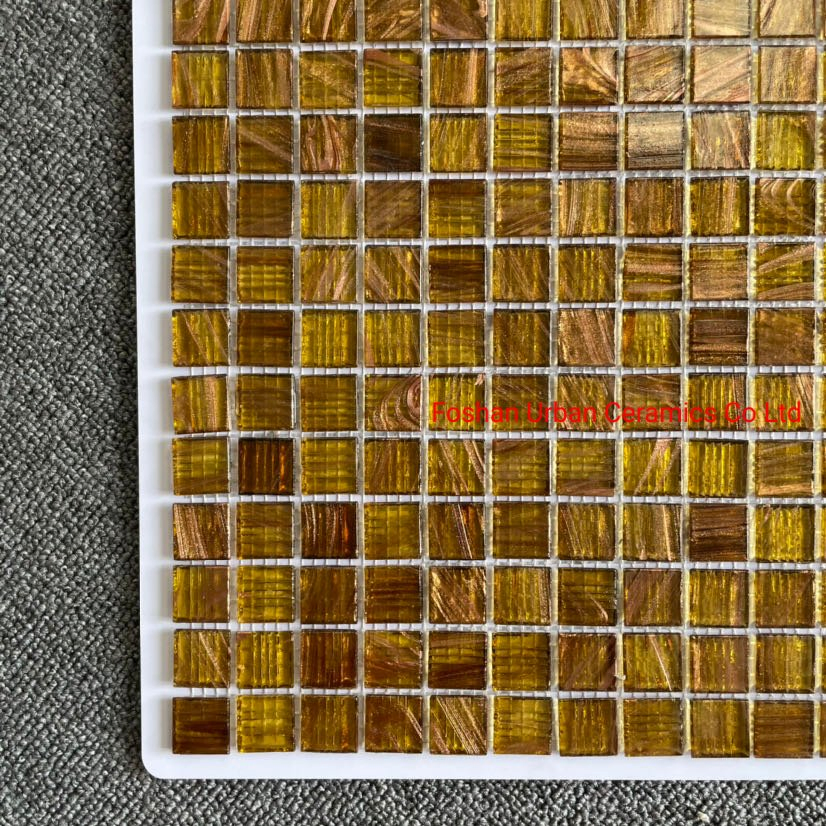 Мозаичная плитка Mix Golden для стен, 30x30 мм