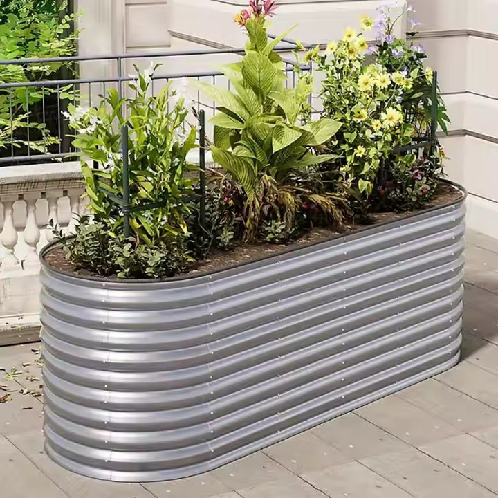 Metal Rasied Garden Bed Flower Planter