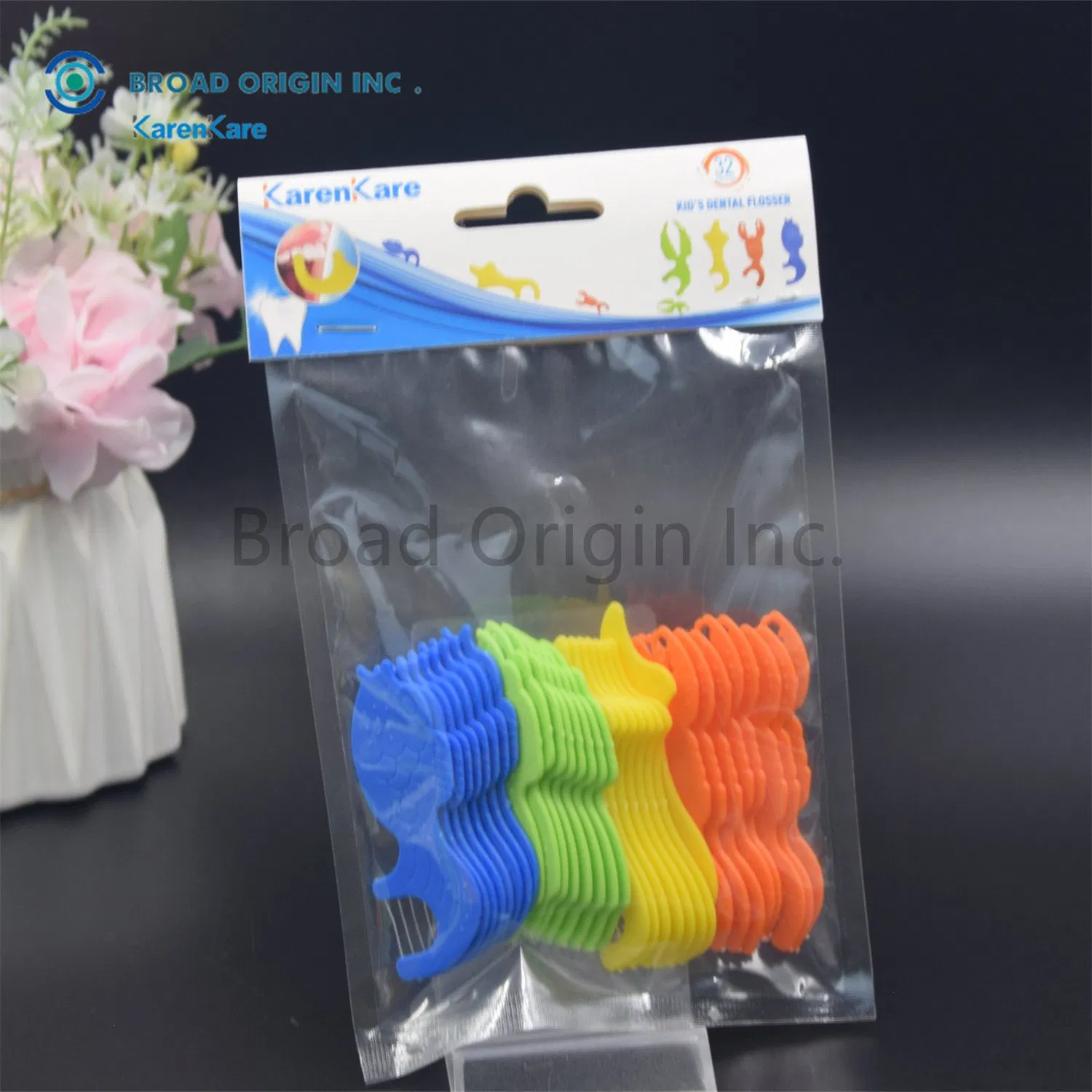 Wholesale Dental Flosser Eco-Friendly Kids Floss Picks with Cartoon Animals