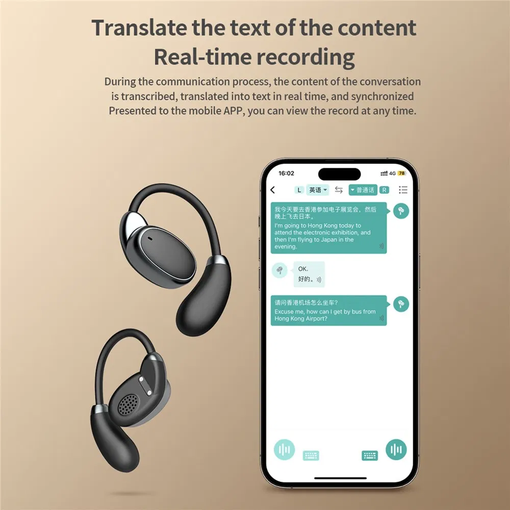 Наушники V13 AI с переводом, 40 языков, Bluetooth 5.4