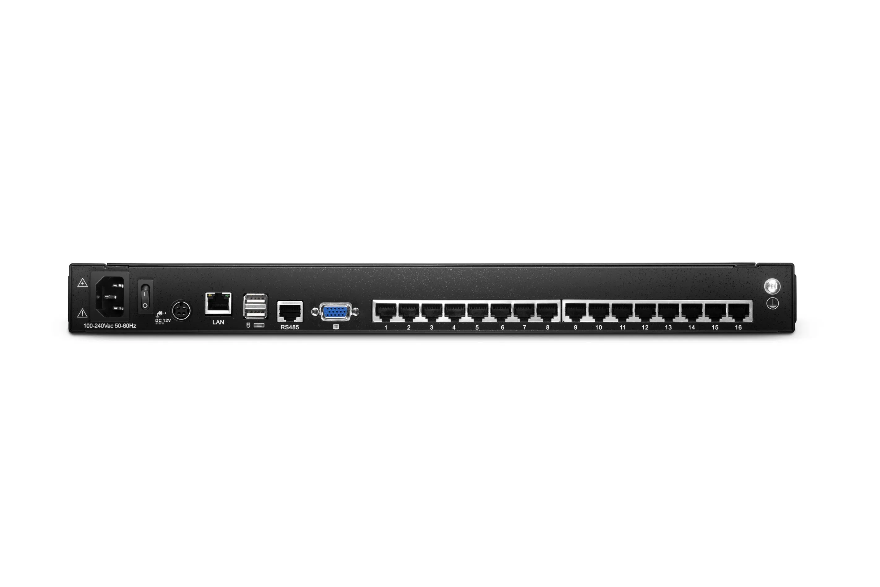 17.3" 1u LED Kvm Console 16 Port+16 Pack Cables, Jamanet Rack Kvm Console Drawer, 17.3 Inch LCD Kvm Switch Wireless