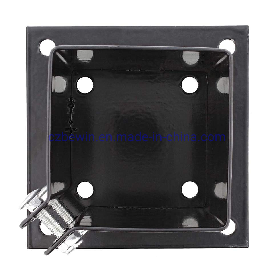 High Quality Durable 4X4 Concrete Bolt Down Pergola Pole Galvanised Powder Coated Black Anchor Metal Wooden Fence Post Base