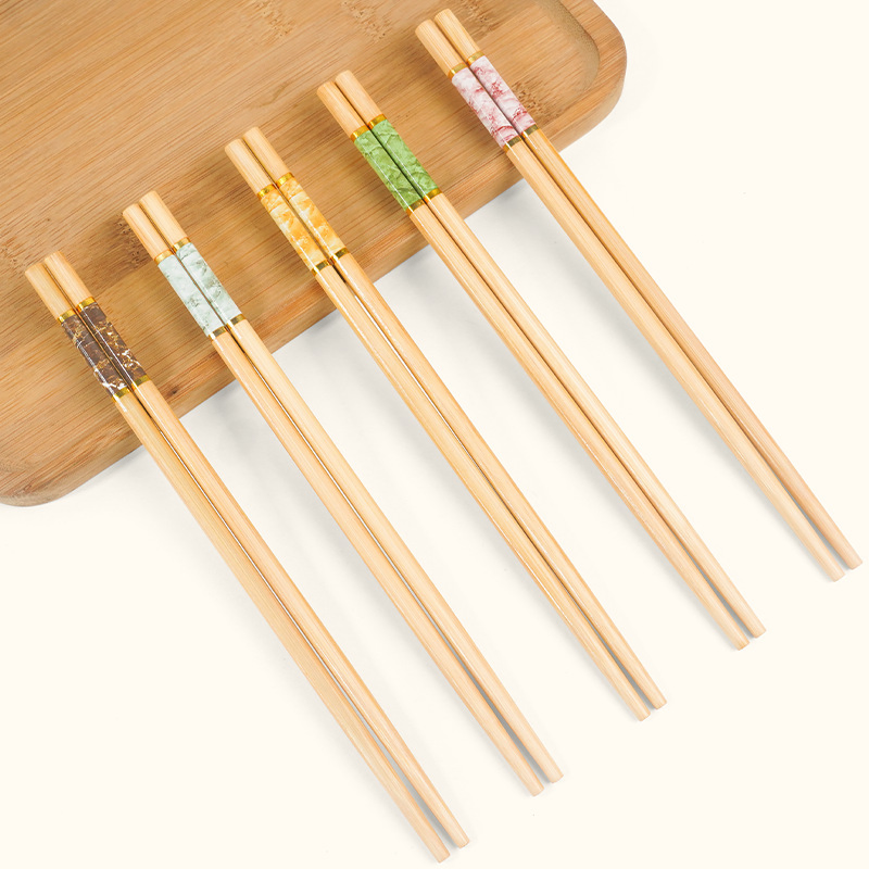 Five Color Anti-Slip Carbonized Chopsticks for Sustainable Dining