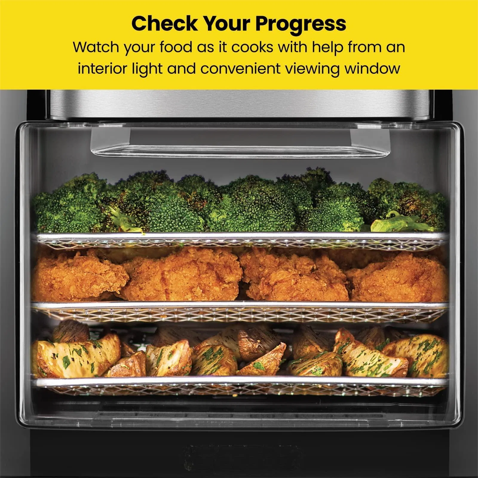 12 Quart Air Fryer Integrated Smart Cooking Thermometer Auto Convection Oven