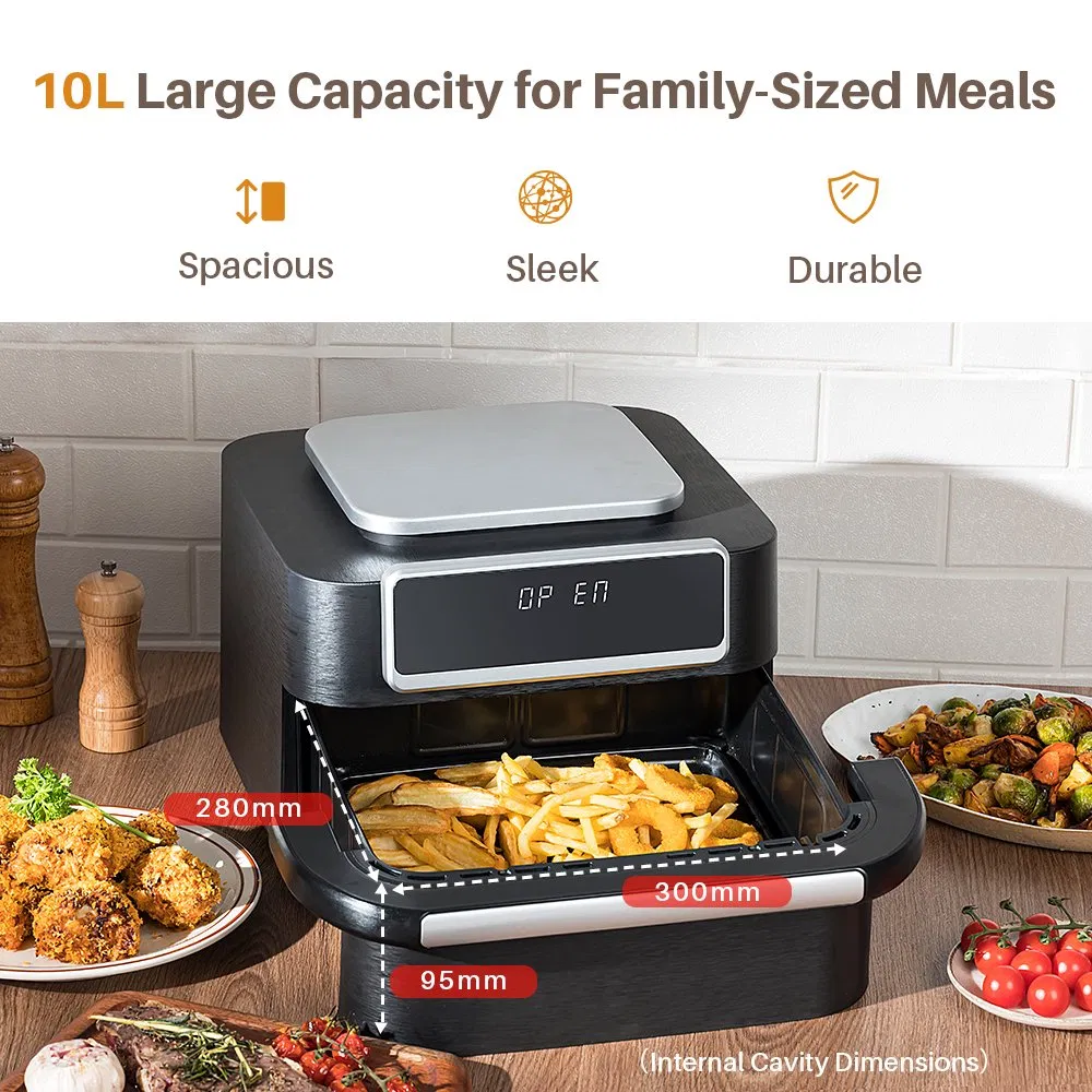 2100W Freidora De Aire Digital 10L Electric Hot Air Fryer Machine