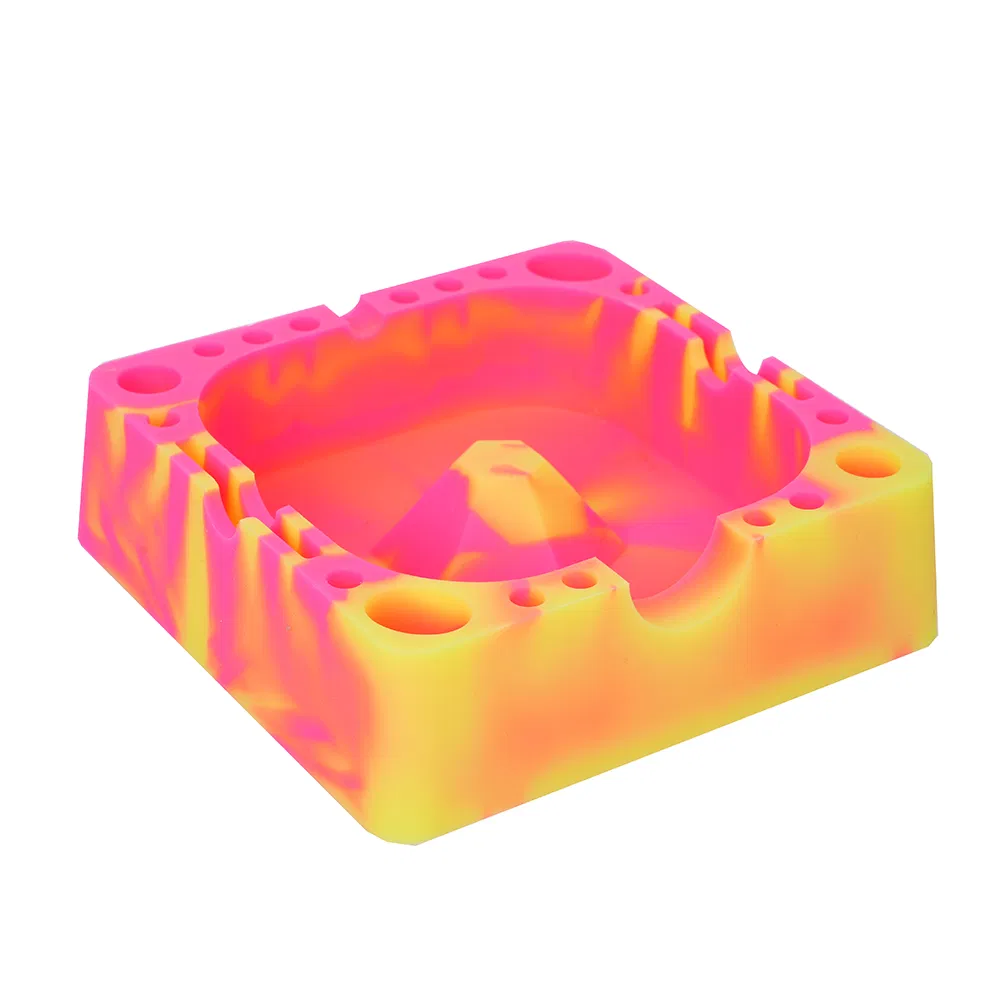 8*2cm Silicone Ashtray Square Design Premium Silicone Rubber High-Temperature Heat Resistant Ashtray