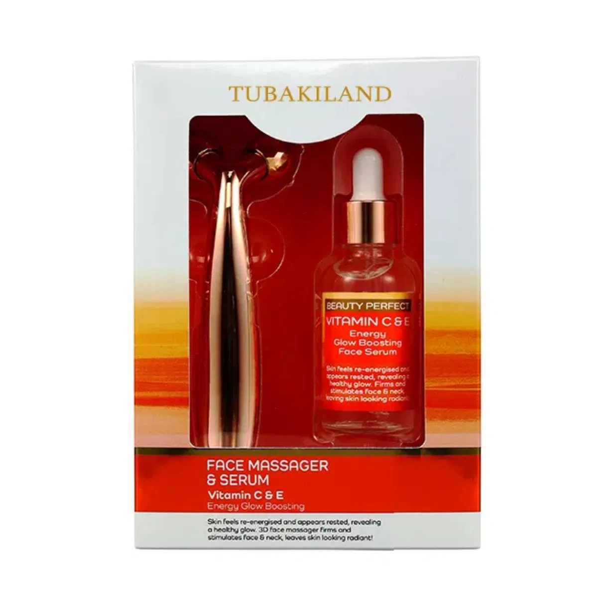 30ml Hyaluronic Acid Hydrating Skin Face Whitening Serum with Face Massager Set