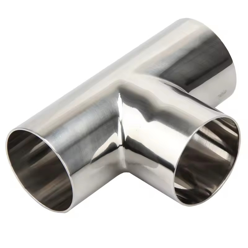 201 Stainless Steel Tee Sanitary Grade Equal Diameter T-Shaped Tee Polished Surface Treatment Short Tee