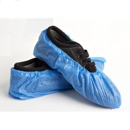 Cleanroom CPE Plastic Blue Color Disposable Shoe Cover