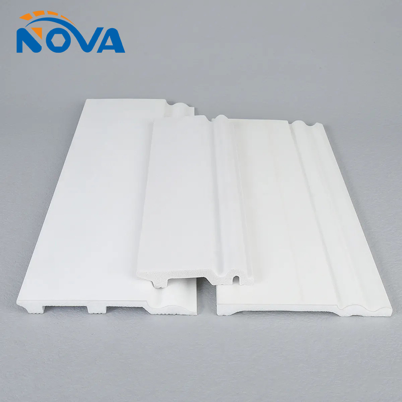 PS Skirting Board Factory Sale Water Resistant Wall Floor Wooden Looking Skirting Board Primary White PS Skirting Board