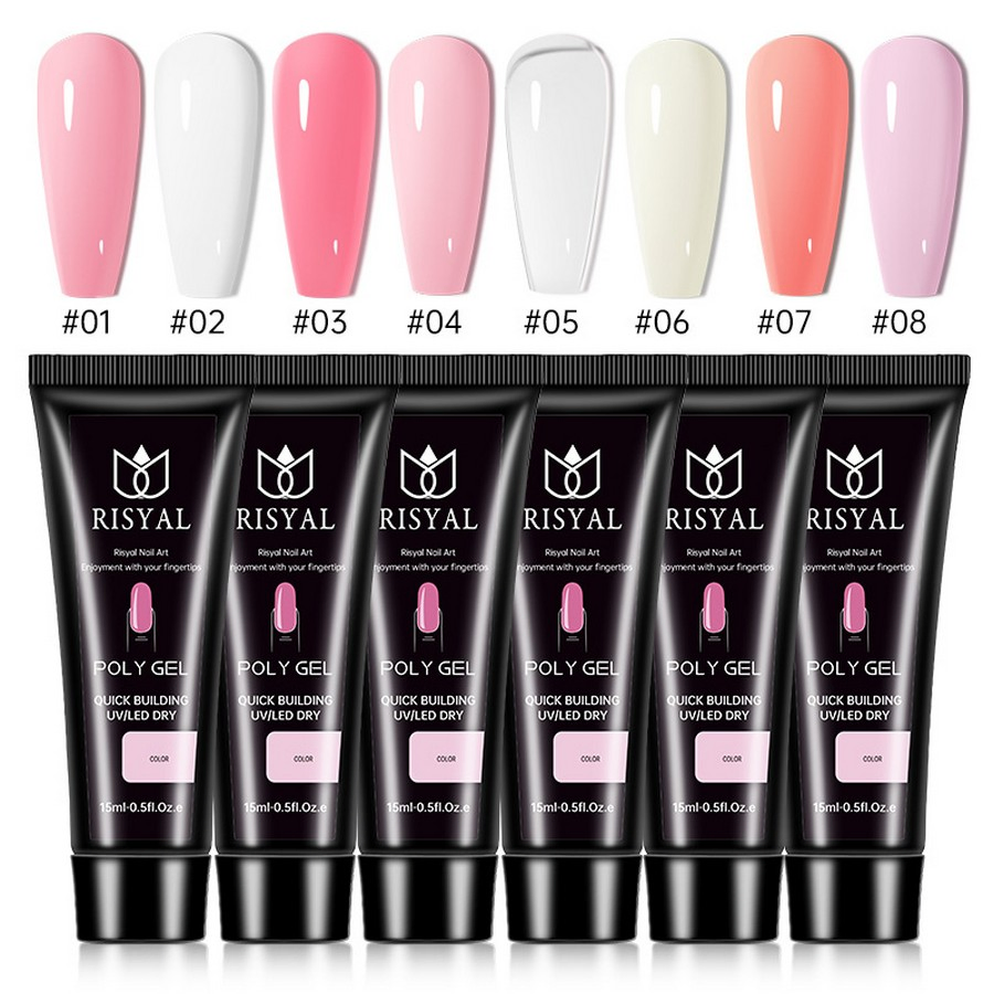Gel X Nails Glue Gel Hema Free Gel Polish Salon Color Pink Neon Green Colors Polish