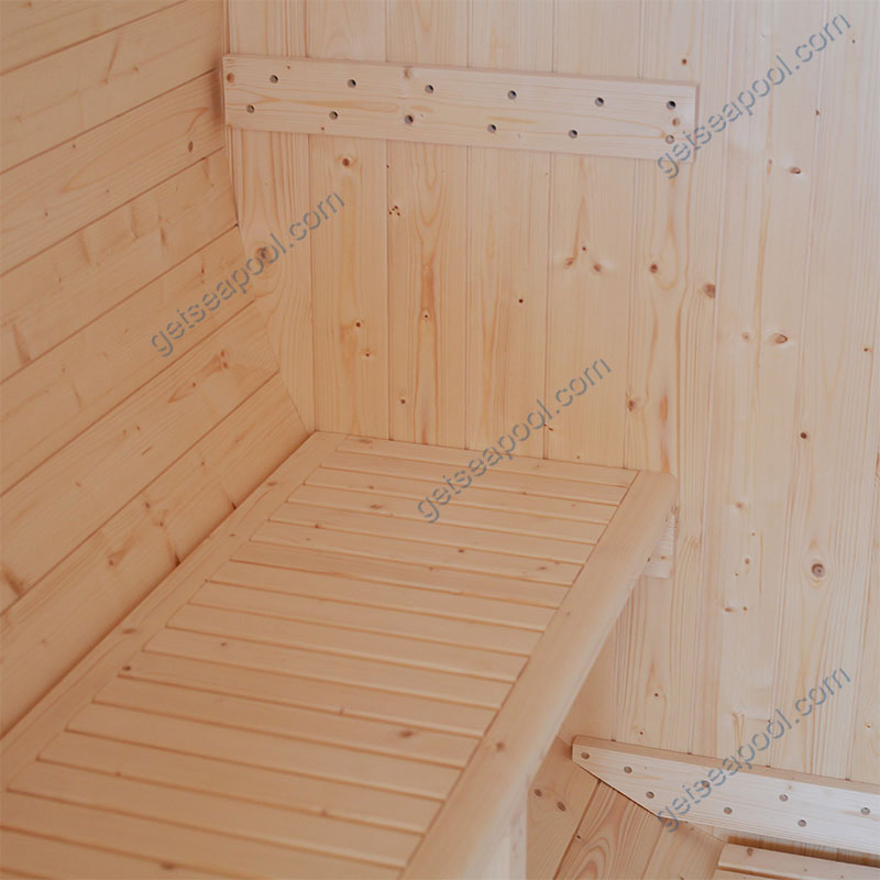 Бочкообразная сауна из хемлока и кедра для улицы