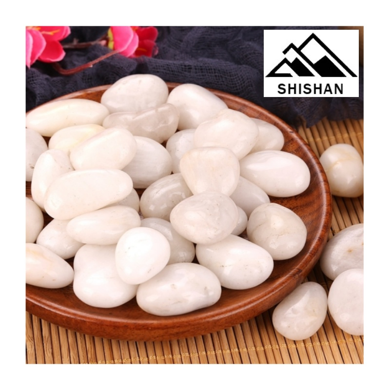 Highly Polished River White Pebble Stones From Natural Rainflower Stones, Suitable for Garden Paving