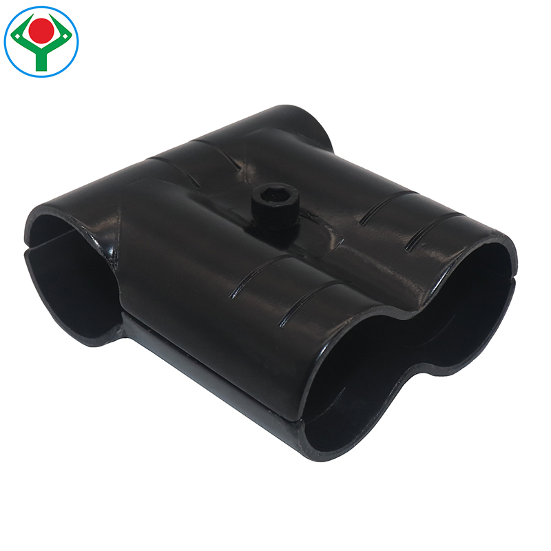 Ys-19 Black Glossy Finishing 3 Way Double Pipe Cross Joint Set for Structure Pipe
