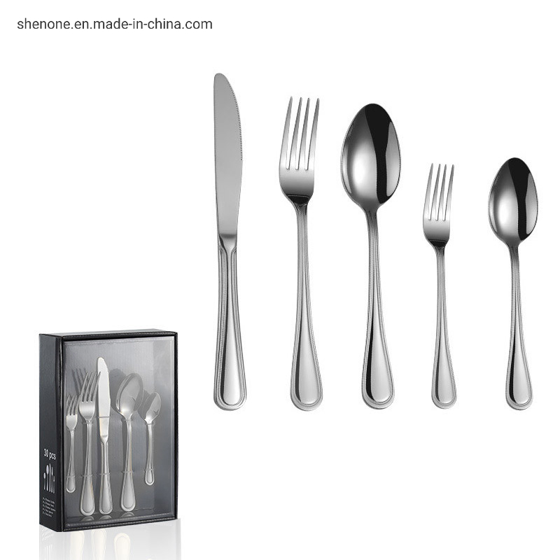 Shenone Cutlery Black and More Colors for Wedding Event Restaurant, Packed with Knife Fork and Spoon Black Cutlery