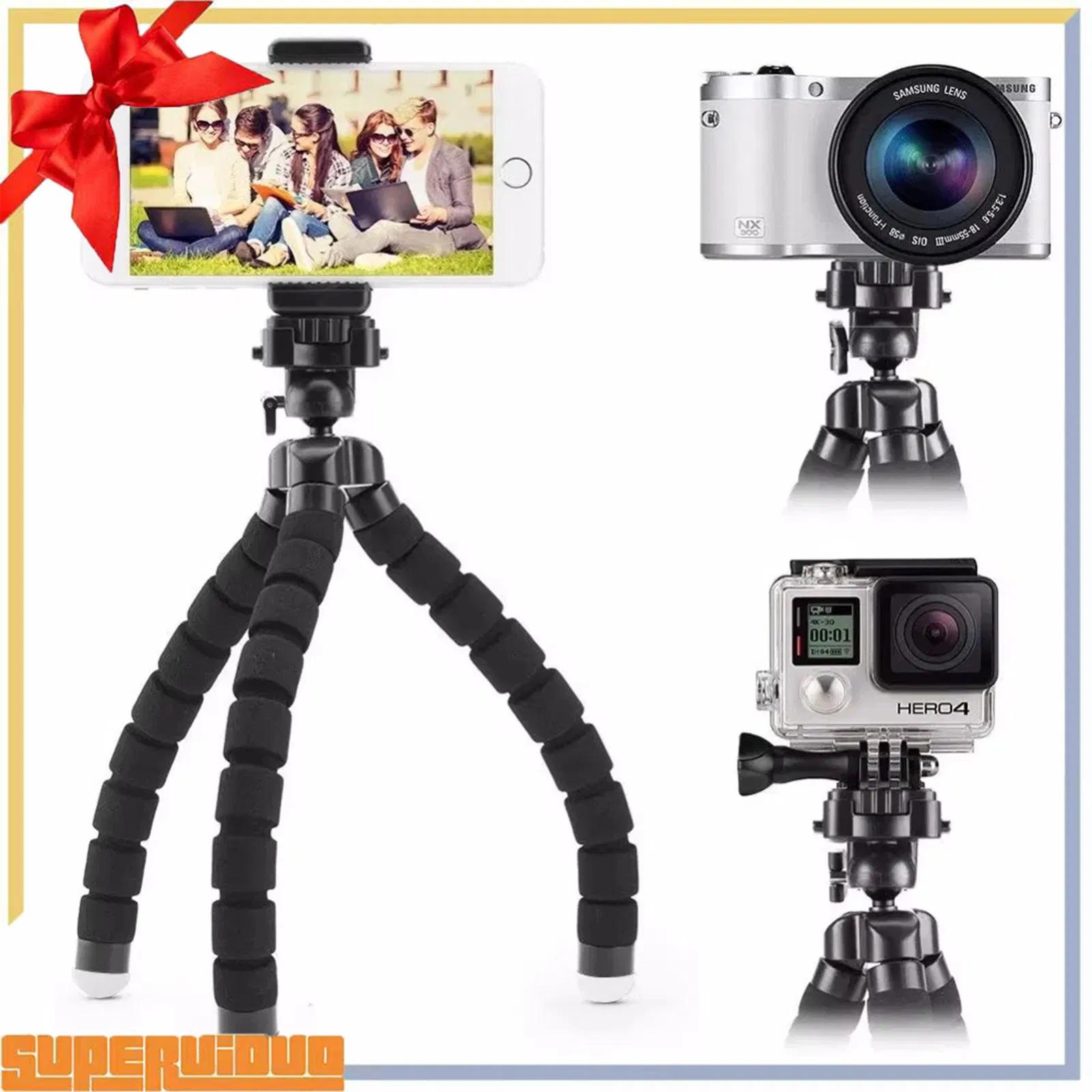 Portable Octopus Flexible Tripod Mini Phone Stand Tripodes Para Celulares Adjustable Legs for Live Vlog Video Wholesale