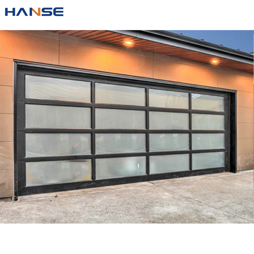 Good Price Hurricane Impact Stainless Steel Villa Automatic Garage Door Tempered Glass Glass Sectional Garage Door