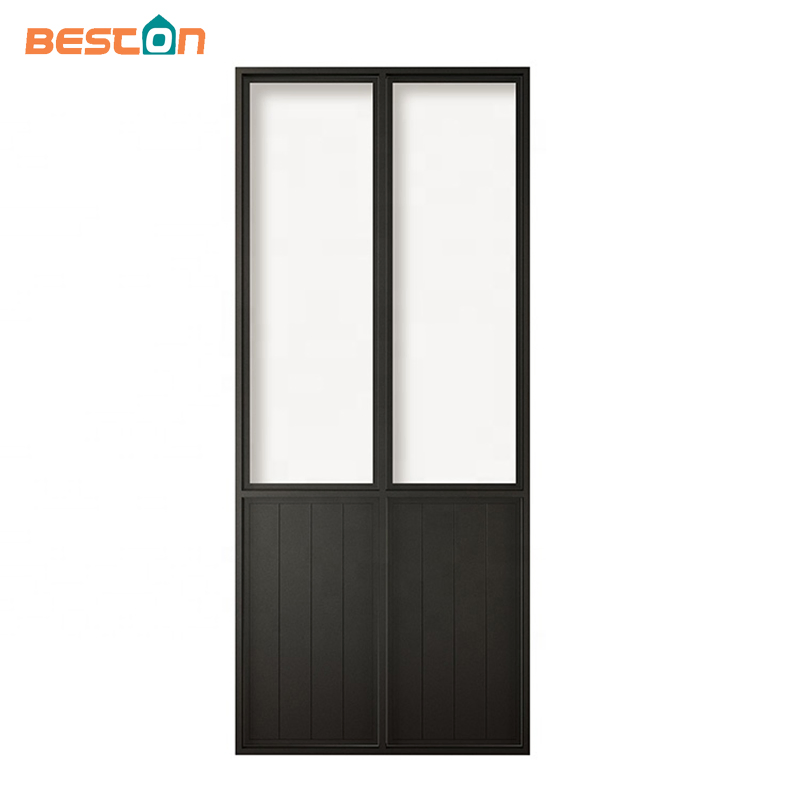 Steel Frame Sliding Glass Door Double Grid Door