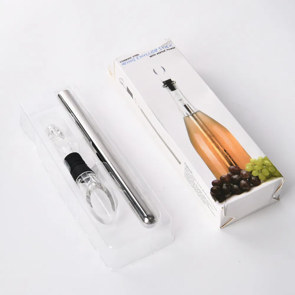 Охладитель для вина 3-в-1, стальные палочки без льда