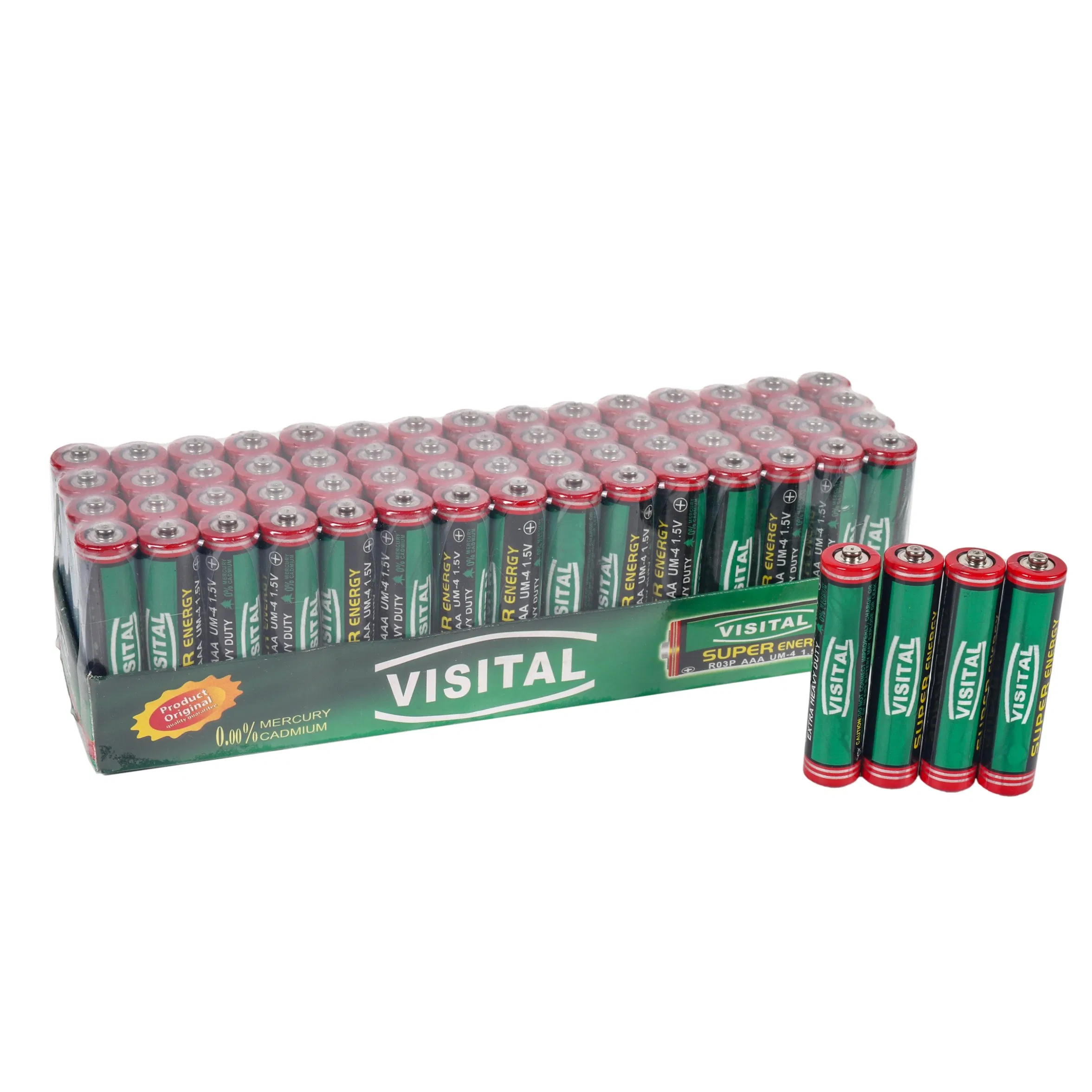 R03 AAA Um-4 Visital Zinc Carbon Battery High quality Dry Cell Battery- Economical Optimized for Outdoor Equipment
