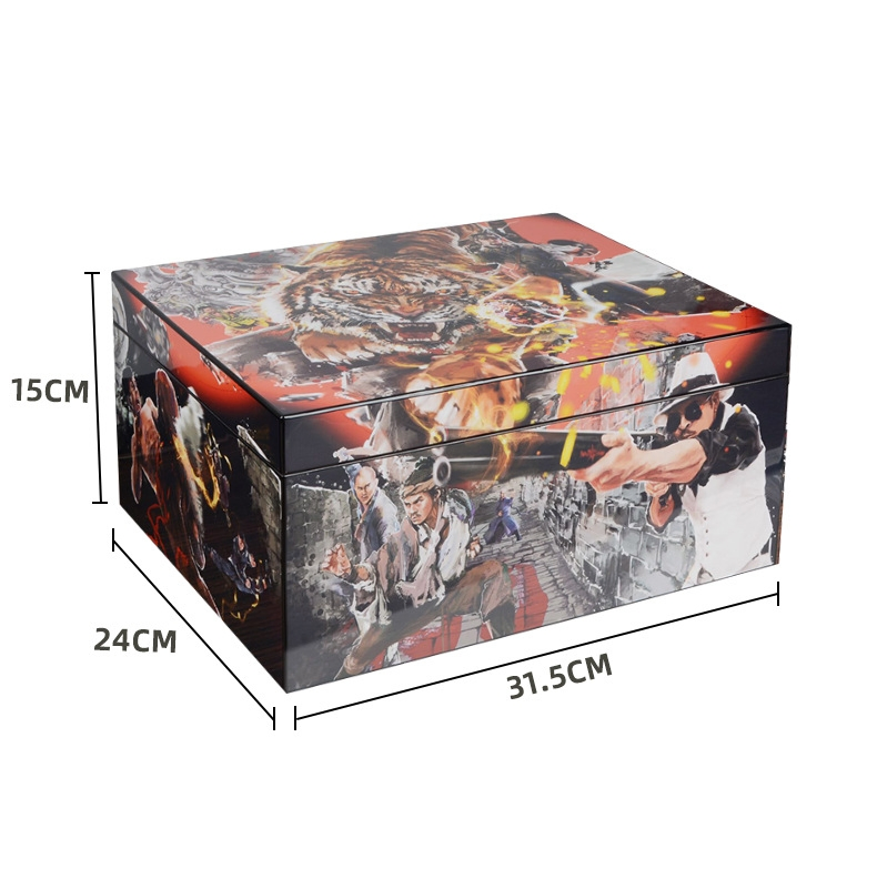 Custom High Gloss Paint Limited Edition Cedar Wood Humidor Cabinet Box