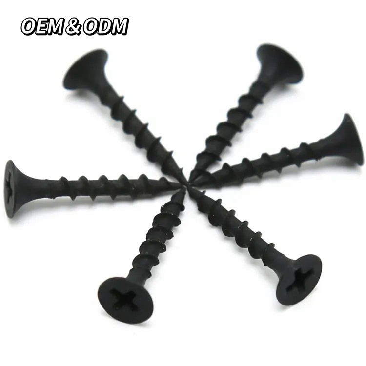 DIN 18182 Bugle Head Coarse Fine Thread Black Grey Phosphate 3.5*25mm Gypsum Board Screw Drywall Screw for Metal and Wood